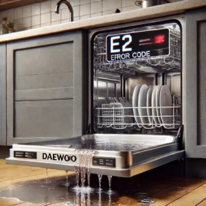 ارورهای E6 و E8 در ماشین ظرفشویی دوو؛ رفع ارور و نکات کلیدی 9 کد خطای E2 ظرفشویی دوو: مشکل در تخلیه آب