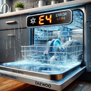 ارورهای E6 و E8 در ماشین ظرفشویی دوو؛ رفع ارور و نکات کلیدی 11 کد خطای E4 ظرفشویی دوو : مشکل در سیستم گرمایش آب