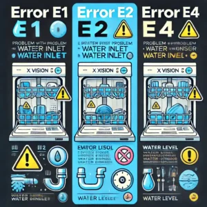 مقاله جامع درباره ارورهای E1، E2 و E4 ماشین ظرفشویی ایکس ویژن