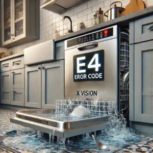 توضیحات کد خطای E4 ماشین ظرفشویی ایکس ویژن