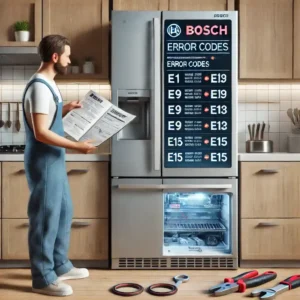 ارورهای یخچال و فریزر بوش : راهنمای کامل تشخیص و رفع مشکلات ؟