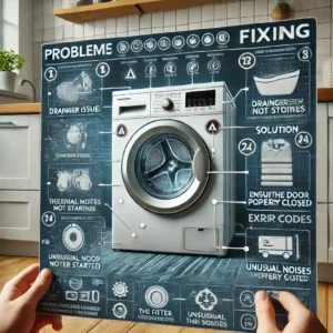 عیب‌ یابی و رفع مشکلات رایج ماشین لباسشویی کنوود-آرین تعمیر