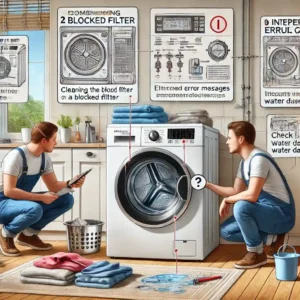 عیب‌یابی و رفع مشکلات رایج ماشین لباسشویی کنوود-آرین تعمیر